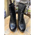 Sam Edelman Circus NY Women's Alie Fashion Boot Black Size 9 Alligator Embossed Photo 3