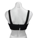 NEW L'Space Lee Lee Black Sculpt Rib Knit V Neck Sleeveless Swim Bikini Top XS Photo 1
