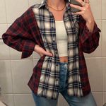 Romwe Two Tone Plaid Shirt Photo 0