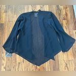 R & M Richards NEW R&M Beaded Sheer Top size 10 Black Photo 9