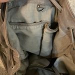 Cinch Day & Mood Gray Leather  Tie Button Closure Backpack Handbag Photo 5