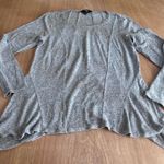 Simply Vera Vera Wang Gray Long Sleeve Asymmetrical Hem Top Women’s L Photo 0