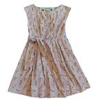 Maeve Anthropologie Red Stripe A-Line Dress Bathing Beauty Print Size 8 Women's Photo 1