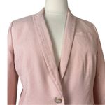 Talbots Blazer Notch Lapel Single Button Knit Peach White Women’s Plus Size 16 Photo 4