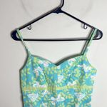 Lilly Pulitzer Vintage  mini Sun dress  Blue/Green Butterfly Floral print size 4 Photo 2