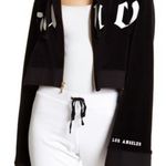 Juicy Couture BLACK CROPPED VELOUR HOODIE M Photo 1