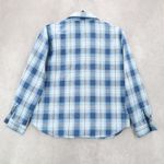 Teddi Blue Plaid Flannel Western Long Sleeve Button Up VTG College Petite Small Photo 1