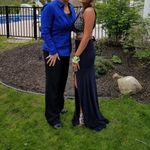 Blondie Nites Elegant Navy Evening Gown with Embellished Waist/ prom dress Photo 2