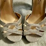 Badgley Mischka silver glitter shoes size 9 prom wedding Photo 5