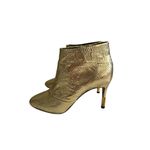 Pour La Victoire Gold Metallic Leather Ankle Boots Size 7 Photo 1