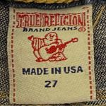 True Religion  Stella skinny low rise jean with orange logo pockets Size 27 EUC Photo 11