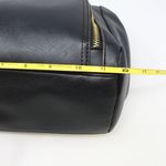 Liz Claiborne Triple-Zip Faux Saffiano Satchel Bag Black Photo 9