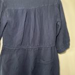 Sundry  Anthropologie Waisted Jumpsuit Navy Gauze Size S Zipper / 4 Pockets‎ Photo 6
