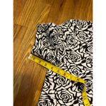 Philosophy  Women’s Large Black White Rose Floral Short Sleeve High Neck Work Photo 4