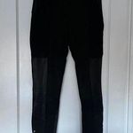 Free People Black Zippered Ankle Pants with Leather Patches size 29 Photo 0