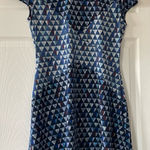 BCBGMAXAZRIA ‎ Adele Blue Printed Dress Size Small Photo 0