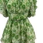 Hello Molly Challenge Your Faith Dress Puff Sleeve Floral Print Green Size US 2 Photo 4