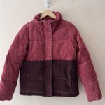 Bohme Corduroy Pink & Purple Zip Up Botton Puff Jacket Photo 0