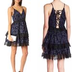 Kendall + Kylie NWT  Lace Baby Doll Dress in Navy Photo 3
