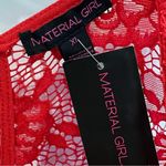 Material Girl bright red lace cold shoulder dress size XL Photo 6