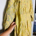 Derek Lam COLLECTIVE Paisley Yellow Floral Puff Sleeves Flared Hemline Dress 48 Photo 11