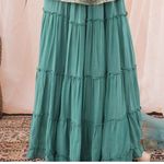 Elegant Teal Wide Leg Pants Green Size undefined Photo 1
