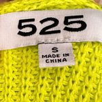 525 Shaker Hoodie Knit Green Neon Oversized Sweater Size S Yellow Photo 3