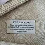 ERIC JAVITS Hampton Sun Hat Squishee Straw Packable Wide Brim Natural Gold Blue Tan Photo 9