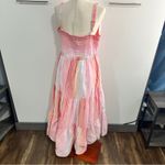 Tanya Taylor Size 16 Pink Tiered Claire Sun dress Pastel Stripe Coastal Wedding Photo 3