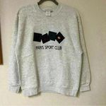 VTG Scottie Dog Embroidery Crewneck Vintage Paris Sports Club Crew Gray Size M Photo 3