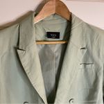 VICI  Sage Green Linen Blend Blazer With Hook & Eye Closures Size Large classic Photo 4