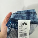 Denim & Co Pants 3X Plus Size Blue Tie Dye Wide Leg Boho Lounge Beach Resort QVC Photo 1