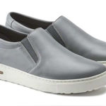 Birkenstock  Oswego Grey Slip-On Leather Shoes sz 9.5 Photo 0