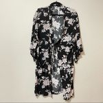Spiritual Gangster Black Floral Kimono Cardigan Duster Womens OS Boho Festival Photo 7