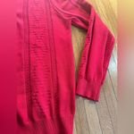 Kancy Kole Cardinal Red Heart Cardigan with Scalloped Edges, Size L Size L Photo 3