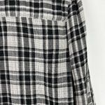 Madewell Ex-Boyfriend Shirt in Kemp Plaid Buttondown Top Black White Size XS GUC Photo 12