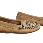 Minnetonka  Moccasins Shoes Loafers Size 6 Leopard Print Dyed Calf Hair Slip On Photo 3