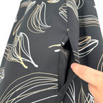 Chico's  Leaf Print Shirt Dress Black Beige Size 8 US Photo 8