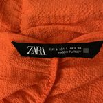 ZARA Orange Bodysuit Large Tie Shoulder Slim Fit Summer Night Out Photo 5