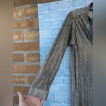 SABINA MUSÁYEV Tied Shimmer Tunic dress size small Silver Photo 3