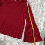 Vine & Love  Women’s Metallic & Sparkling Red Ruffled long sleeve top size Large Photo 4