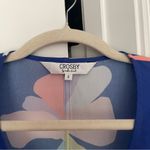 CROSBY by Mollie Burch  Blue Floral Ruffle Blouse Photo 1