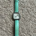Embassy women’s vintage genuine leather teal/silver crystal watch one‎ size Green Photo 1