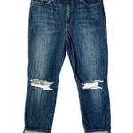 joe's jeans  Sz 26 High Rise Crop Cuffed Distressed Regina Blue Denim Jeans Photo 0