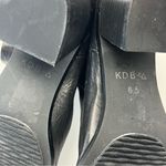 Kelsi Dagger Island Black Leather Booties Womens Size 6.5 Heeled Zipper *FLAWED Photo 3