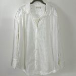 Free People  Dainty Ethereal Cottage Mae Washed Eyelet Shirt in White Size Medium Photo 11
