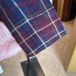 White Stag Vintage  Red Navy Blue Plaid Wool Blend Blazer Size 12 Photo 5