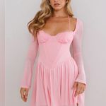 Hello Molly Tip Toe Lace Mini Dress Pink Photo 0