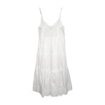 NEW La Ligne Beatrix White Cotton Silk Blend Tiered Midi Dress Womens XL NWT Photo 8