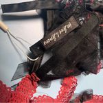 For Love & Lemons NWT  Black & Red Lace Garter Belt Size‎ Small Photo 4